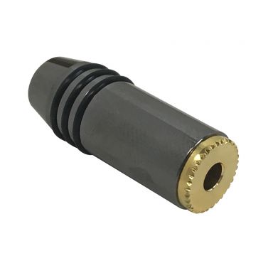 Premium 3.5 mm Stereo Female Solder Connector - Zinc