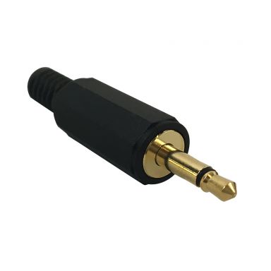 3.5 mm Mono Male Solder Connector - Black