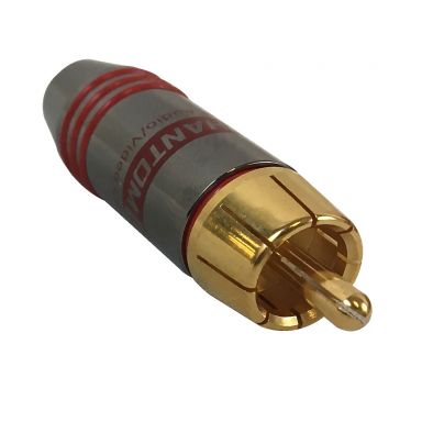 Premium RCA Male Solder Connector (5.5 mm ID) - Red