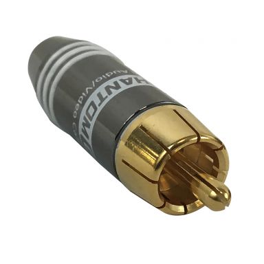Premium RCA Male Solder Connector (5.5 mm ID) - White