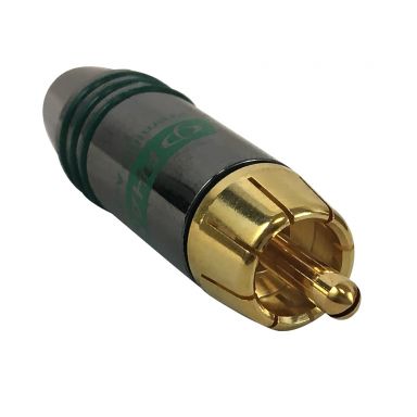 Premium RCA Male Solder Connector (6.5 mm ID) - Green