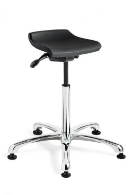 Ergo Deluxe Sit Stand; Polished Aluminum Base