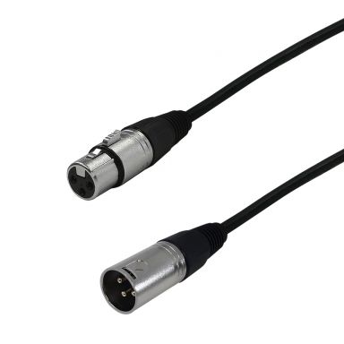 3-Pin XLR DMX Male to Female Cable- 1.5 ft