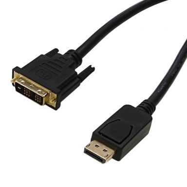Display Port Male to DVI Male Cable - CL3/ FT4 28 awg - 3 ft