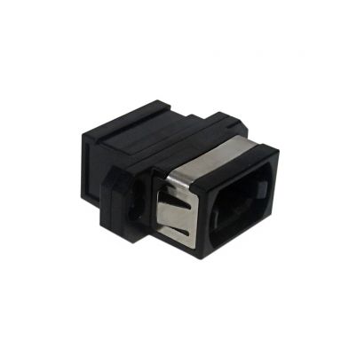 MPO Fiber Coupler for Cross Wiring (Key UP to Key Up) Panel Mount, Black