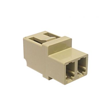 LC/LC Fiber Coupler F/F Multimode OM1/OM2 Duplex Ceramic - Beige