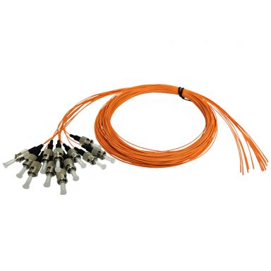 3M ST/PC 12-Fiber OM1 Multimode Simplex 62.5 Micron- 900UM Pigtail - Orange