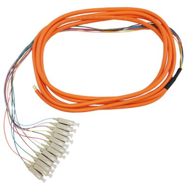 3M SC/PC 12-Fiber OM1 Multimode Simplex 62.5 Micron- 900UM Jacketed Pigtail -