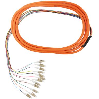 3M LC/PC 12-Fiber OM1 Multimode Simplex 62.5 Micron- 900UM Jacketed Pigtail -