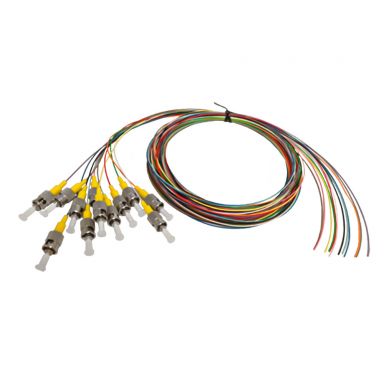3M ST/UPC 12-Fiber OS2 Singlemode Simplex 9 Micron -900UM Pigtail - Color Coded