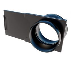 H397 - Black Plastic 3" Slide Gate for Fume Extraction Arm