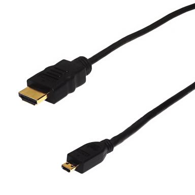 HDMI Male to Micro-HDMI Male High Speed with Ethernet Cable - CL2/ FT4 - 3 ft