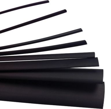 HS-00210 - 1/16" Black Heat Shrink - 4ft Length, Pkg/10