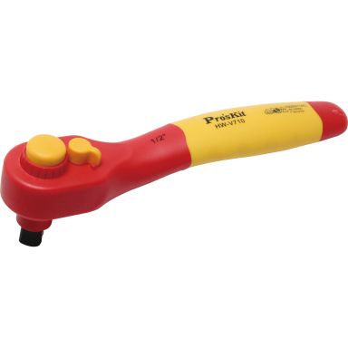 VDE 1000V Insulated 1/2" Drive Reverse Flat Ratchet Handle - 9"