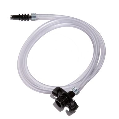JG10A-X - 10 cc Standard Syringe Adapter w/ 3 ft. 1/4" OD Tubing - Black Barb