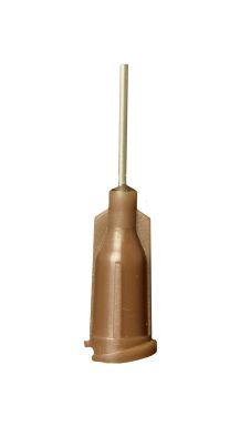 JG19-0.5 Standard Dispensing Tips 19 Gauge 0.5" IT Series Tip ID .033" - Brown - Pack of 1000 pcs