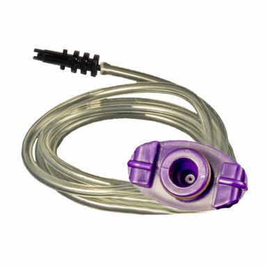 JG30A-XP - 30/50 cc Standard Syringe Adapter w/ 3 ft. 5/32" OD Tubing - Black Barb