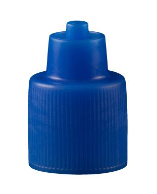 JGC-15415B - 0.5 oz. Blue Luer Lock Bottle Cap - Neck Size 15-415 - Pack of 100 pcs