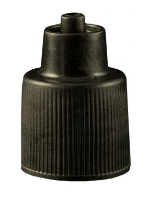 JGC-15415BK - 0.5 oz. Black Luer Lock Bottle Cap - Neck Size 15-415  - Pack of 100 pcs