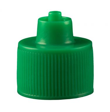 JGC-512G - 1, 2 & 4 oz. Green Luer Lock Bottle Cap - Neck Size 20-410 - Pack of 100 pcs