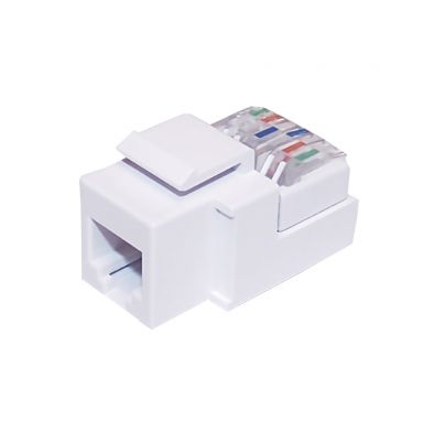 RJ12 Jack, Tool-Less Cat3 - White