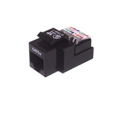 Cat5E RJ45 Tool-Less Jack -Black