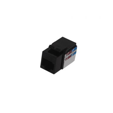 RJ45 Cat5E Slim Profile Jack, 110 Punch-Down - Black