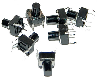 LS-00003 - Push Button Switch - Mini Tactile, 6mm - Pkg/25