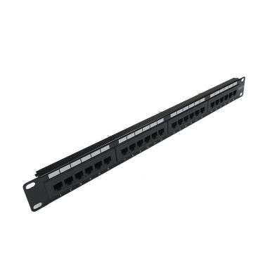24-Port Cat6 Patch Panel, 19" Rack Mount 1U - 110 Punch-Down
