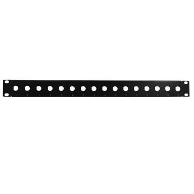 16-Port BNC Patch Panel, 19 Inch Rack Mount 1U - Unloaded