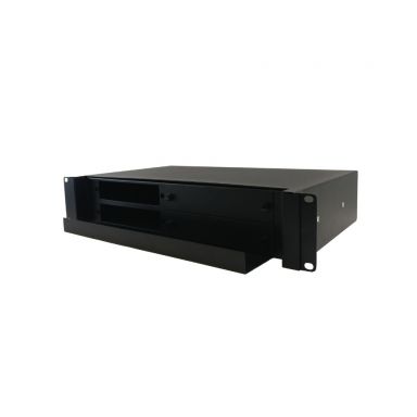 2U 19" Rack Mount FDU with Slide Out (Holds 4 Panels) (Non-LGX) - Black
