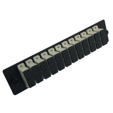 Loaded Adapter Panel with 12X Duplex SC/PC Multi Mode (Non-LGX) - Black