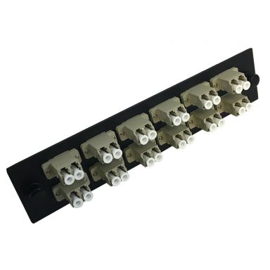 Loaded Adapter Panel with 12X Duplex LC/PC Multi Mode (Non-LGX) - Black