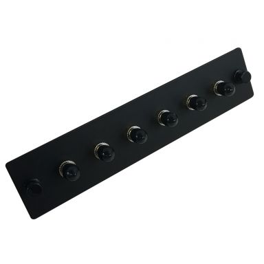 Loaded Adapter Panel with 6X Simplex ST/UPC SM/MM (Non-LGX) - Black