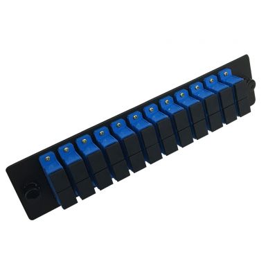 Loaded Adapter Panel with 12X Duplex SC/UPC Singlemode (Non-LGX) - Black
