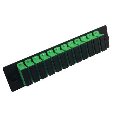 Loaded Adapter Panel with 12X Duplex SC/APC Singlemode (Non-LGX) - Black