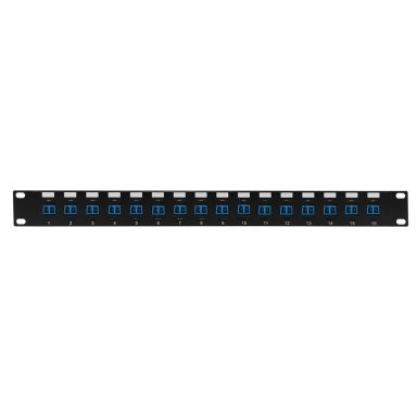 16 Port LC/LC Singlemode 9U Duplex Patch Panel - 19" Rack Mount 1U