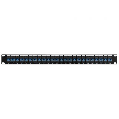 24 Port LC/LC Singlemode 9U Duplex Patch Panel - 19" Rack Mount 1U