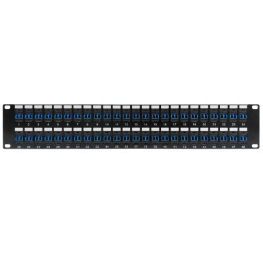 48 Port LC/LC Singlemode 9U Duplex Patch Panel - 19" Rack Mount 2U