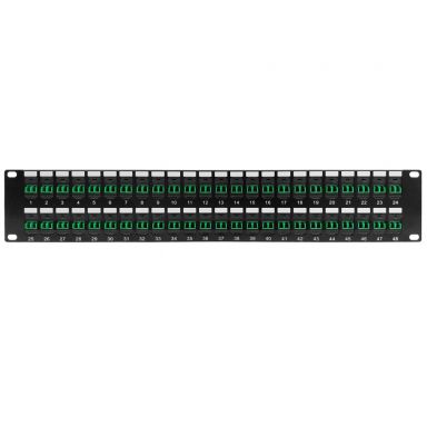 48 Port LC/LC APC Single Mode 9U Duplex Patch Panel - 19" Rack Mount 2U