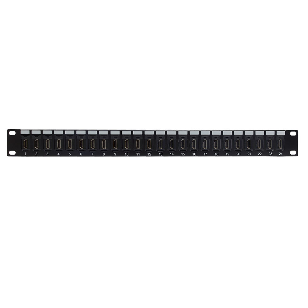 accessotronik.com: 24-Port HDMI Patch Panel, 19 Inch Rack Mount 1U