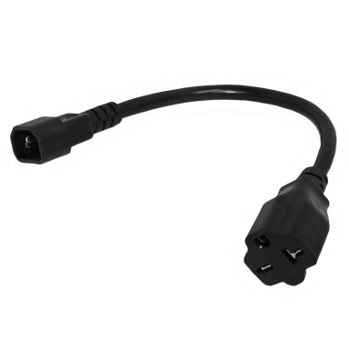 Nema 6-15/20R to IEC C14 Power Cable - 14 awg - SJT Jacket - 1 ft