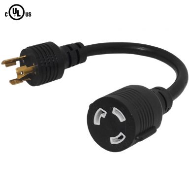 Nema L5-20P to Nemal5-30R Power Cable - 12 awg -SJT Jacket - 1 ft