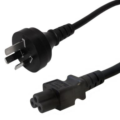 AS3112 (Australia) to IEC C5- H05VV-F 0.75 (5A 250V) Power Cord - 2M