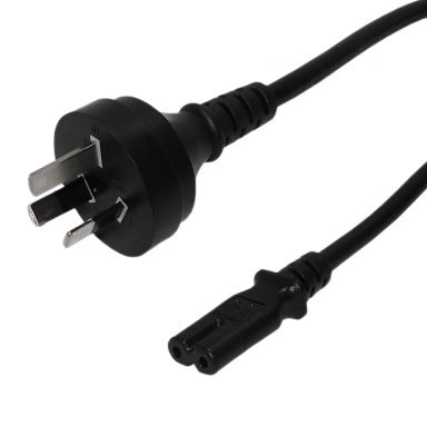 AS3112 (Australia) to C7 -H05VV-F 0.75 (5A 250V) Powercord - 2M