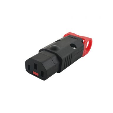 C13 Locking Power Cord Connector - Screw On (IEC-Lock Part #: PA130100BK)