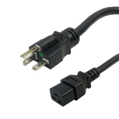 Hospital Grade 6-20P to C19 Power Cable - 12 awg - SJT (20A/250V) - 6 ft