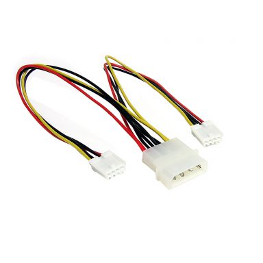 8 Inch LP4 Male to 2X SP4 Female Internal Power Splitter Cable