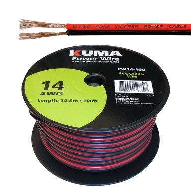 PW14-100 - Low Voltage DC Power Cable, 14AWG, 100ft Roll