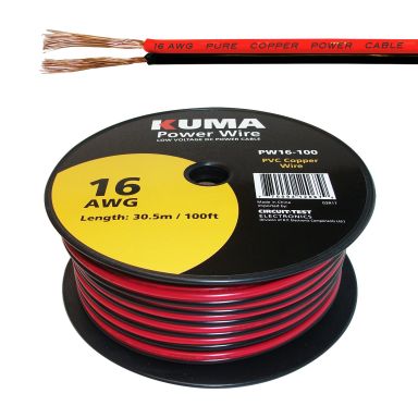 PW16-100 - Low Voltage DC Power Cable, 16AWG, 100ft Roll